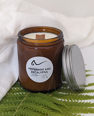 Свічка соєва Peppermint and Eucalyptus (м'ята перцева і евкаліпт) 210г