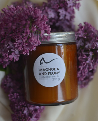 Свічка соєва Magnolia and Peony (магнолія і півонія) 210г