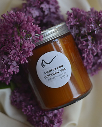 Свічка соєва Mango and Coconut Milk (манго та кокосове молоко) 210г