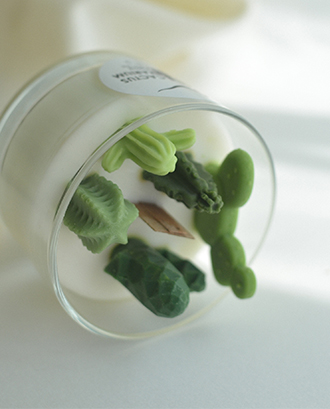 Свічка "Cactus terrarium" Cactus Flower and Jade (квітка кактуса і нефрит),135г