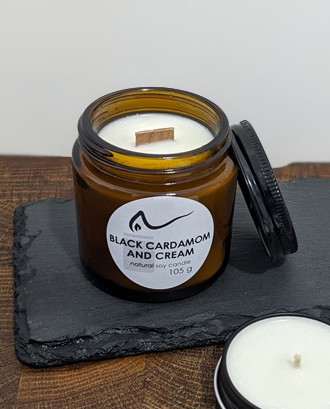 Свічка соєва Black Cardamom and Cream (чорний кардамон і вершки) 105г