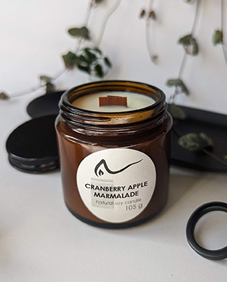 Свічка соєва Cranberry Apple Marmalade (журавлинно - яблучний мармелад) 105г