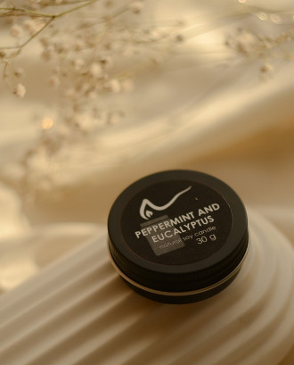 Свічка соєва Peppermint and Eucalyptus (м'ята перцева і евкаліпт) 30г