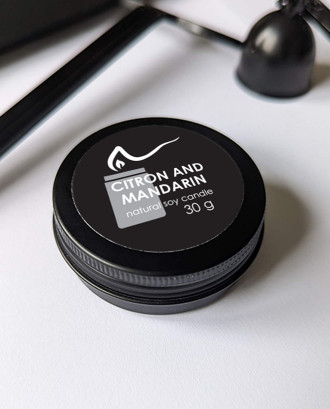 Свічка соєва Citron and Mandarin (цитрон і мандарин) 30г